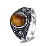 Bague Homme Œil de Tigre Authentique