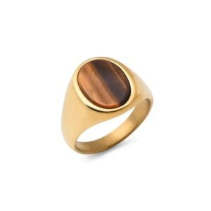 bague pur oeil de tigre style sobre 3