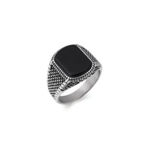 bague silencieuse oeil de tigre noir 3