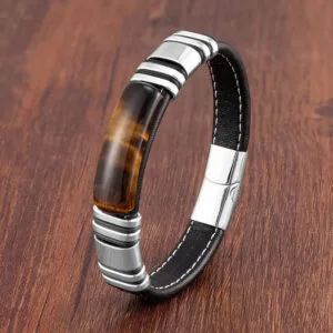 bracelet de luxe oeil de tigre pour homme Bague Oeil de Tigre Luviol