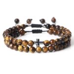 Bracelet de perles croix élégance intemporelle