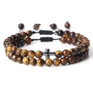 bracelet de perles croix elegance intemporelle 5