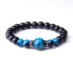 Bracelet Perle Oeil de Faucon en Onyx