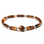 Bracelet fin Oeil de Tigre avec Pierre Naturelle