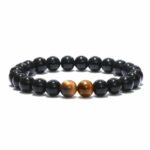 Bracelet Magnétique Oeil de Tigre Obsidienne