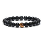 Bracelet Magnétique Oeil de Tigre Obsidienne