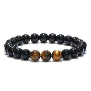 Pulsera magnética de ojo de tigre de obsidiana