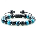Bracelet obsidienne Œil de Faucon : style moderne