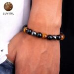 Bracelet Obsidienne Hématite Oeil de Tigre 17cm 19cm 21cm