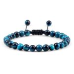 Bracelet Oeil de Faucon – Pierre Naturelle, Ajustable