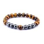 Pulsera Ojo de Tigre y Hematites en piedras naturales