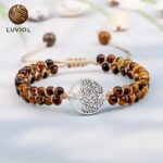 Bracelet Perle Oeil de Tigre Femme Élégance Naturelle