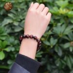 Bracelet Oeil de Tigre Rouge : Bloque les énergies négatives