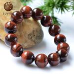 Bracelet Oeil de Tigre Rouge : Bloque les énergies négatives