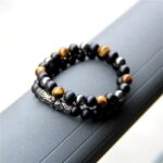Bracelet Oeil de Tigre triple protection