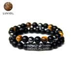 Bracelet Oeil de Tigre triple protection
