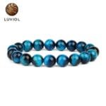 Pulsera de perlas ojo de halcón azul - Virtudes clarividencia