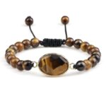 Bracelet Pierre Naturelle Oeil de Tigre – Perles Ovales