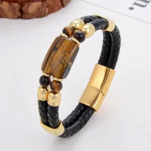 bracelet pour femme avec pierre d oeil de tigre luxuriante Bague Oeil de Tigre Luviol