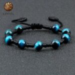 Bracelet Shamballa Pierre Semi-précieuse Oeil de Faucon