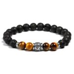 Bracelet Tigre Tibétain en Pierre Naturelle pour Homme