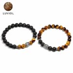 Bracelet Tigre Tibétain en Pierre Naturelle pour Homme