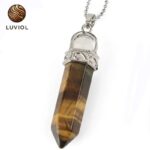 Collier à pointes oeil de tigre