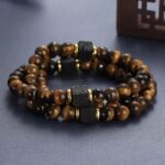 Collier en pierre d'oeil de tigre naturel