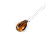 Collier goutte oeil de tigre pour femme