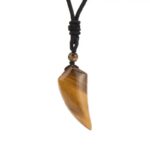 Pendentif Homme en Dent de Tigre Authentique